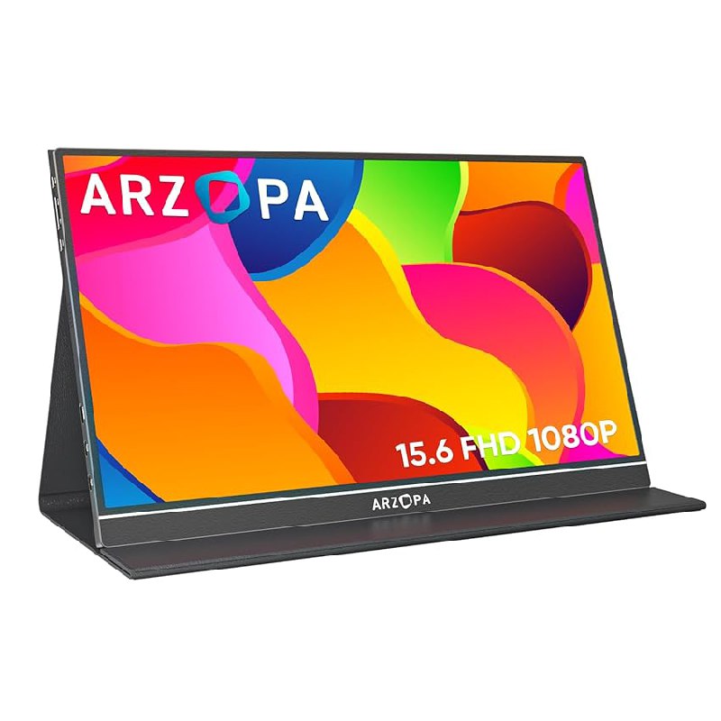 ARZOPA Portable Monitor, 15.6 Zoll 1080 FHD, externes HDR-Display für unterwegs. Genieße hohe Bildqualität überall. #ARZOPA #PortableMonitor #FHD #TechGear #Weihnachten #Geschenk #Angebot - Jetzt bei Amazon kaufen!