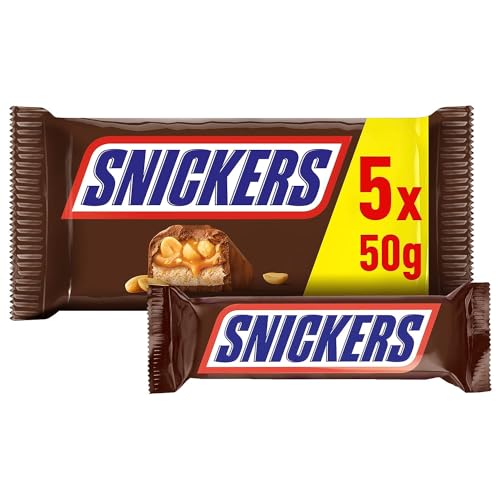 Snickers Schokoriegel mit Erdnüssen und Karamell, Fußball Snack, 5 Riegel in einer Packung, je 50g. #Snickers #Schokoriegel #Fußball #Leckerei #Weihnachten #Geschenk #Preisfehler - Jetzt bei Amazon kaufen!