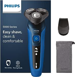 Der Philips Series 5000 Elektrischer Nass- und Trockenrasierer S546618 bietet eine leistungsstarke und sanfte Rasur. Mit SteelPrecision-Schersystem und flexiblen 360° Scherköpfen für bis zu 60 Minuten Laufzeit. #Philips #Rasierer #NassundTrockenrasierer #Schnäppchen #Weihnachten #Geschenk #Deals - Jetzt bei Amazon kaufen!