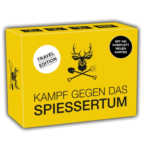 Die KAMPFHUMMEL Travel Edition enthält 400 neue Karten für ein spaßiges Spiel gegen Spiessertum. Ideal für unterwegs! #KAMPFHUMMEL #TravelEdition #Kartenspiel #Spaß #Weihnachten #Geschenk #Preisfehler - Jetzt bei Amazon kaufen!