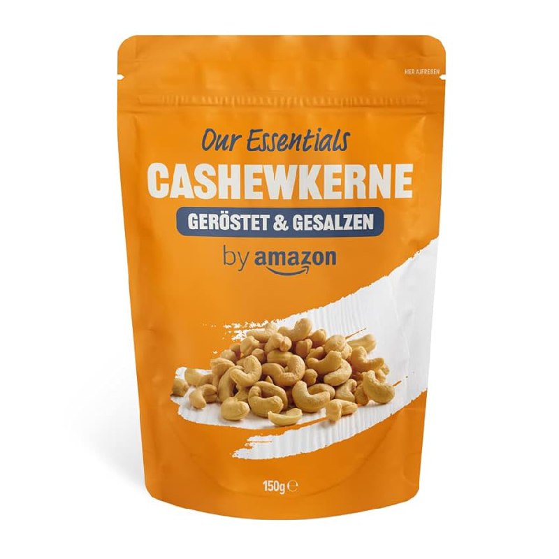 Genieße geröstete und gesalzene Cashewkerne in praktischer 150g Packung. Ideal für Snacks! #Amazon #Cashewkerne #Snackzeit #Genuss #Weihnachten #Geschenk #Angebot - Jetzt bei Amazon kaufen!