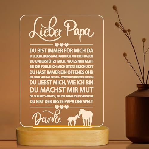 Überrasche deinen Papa mit diesem Acryl-Nachtlicht! Perfekt als Vatertagsgeschenk oder Weihnachtsgeschenk. #Geschenk #Vater #Vatertag #LED #Weihnachten #Geschenk #Coupon - Jetzt bei Amazon kaufen!