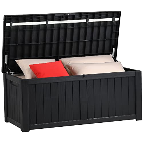 YITAHOME 460L Gartenbox in Schwarz, wasserdicht und abschließbar, ideal zur Aufbewahrung von Gartengeräten, Poolzubehör und Spielzeug. #YITAHOME #Gartenbox #Aufbewahrung #Outdoor #Weihnachten #Geschenk #Angebot - Jetzt bei Amazon kaufen!