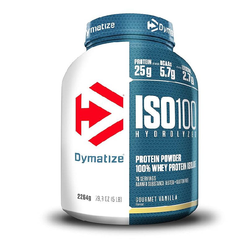 Hochwertiges Dymatize ISO 100 Whey Protein Hydrolysat Isolat Pulver in Gourmet-Vanillegeschmack. 2264g für nur 75,99€. #Dymatize #WheyProtein #Isolat #Fitness #Weihnachten #Geschenk #Schnäppchen - Jetzt bei Amazon kaufen!