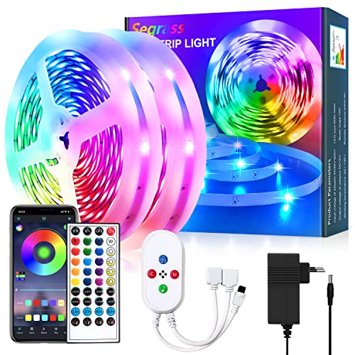 30M LED Strip mit 5050 RGB, steuerbar per App, nur 9.99 €. #LEDStrip #RGBBeleuchtung #SmartHome #Deal #Weihnachten #Geschenk #Deals - Jetzt bei Amazon kaufen!