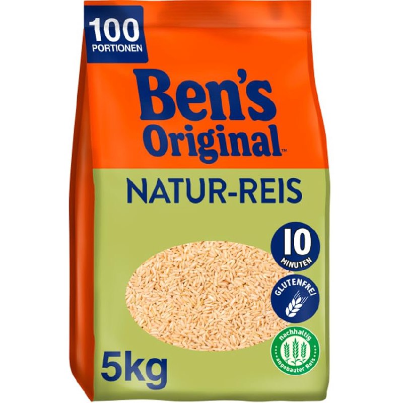 BENS ORIGINALTM Loser Reis Naturreis in 5kg-Packung. Gesunde Ernährung zum Sparpreis. #BENSORIGINAL #Naturreis #Gesund #Angebot #Deutschland #Geschenk #Deals - Jetzt bei Amazon kaufen!