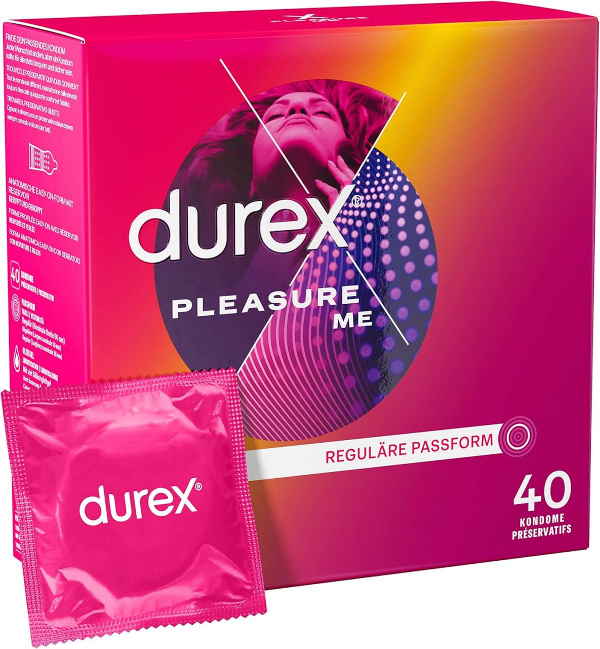 Durex Pleasure Me Kondome mit Noppen & Rippen, anatomischer Easy-On-Form und viel Silikongleitgel. 40 Stück. #Durex #Kondome #Intim #Liebesleben #Deutschland #Geschenk #Angebot - Jetzt bei Amazon kaufen!