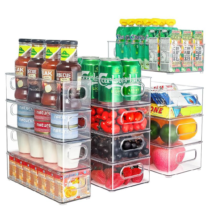 THLEITE Kühlschrank Organizer-Set mit 12 Behältern in verschiedenen Größen für Küche und Speisekammer. Transparente Aufbewahrungsboxen, BPA-frei. #THLEITE #Kühlschrankorganizer #Aufbewahrung #Haushalt #Deutschland #Geschenk #Coupon - Jetzt bei Amazon kaufen!