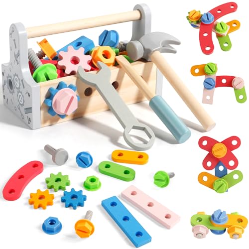 Kinder Montessori Werkzeugkoffer Spielzeug ab 2 Jahren. Ideales Geschenk für kreative Köpfe! #Montessori #Spielzeug #Werkzeugkoffer #dealtime #Weihnachten #Geschenk #Deals - Jetzt bei Amazon kaufen!