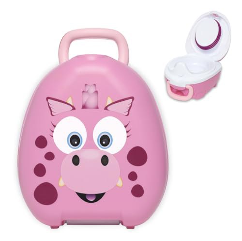 Tragbares #Toilettentraining für Kleinkinder. Rosa Drachen Topfchen, ideal zum Mitnehmen. #Kinderprodukte #PottyTraining #MustHave #Weihnachten #Geschenk #Deals - Jetzt bei Amazon kaufen!