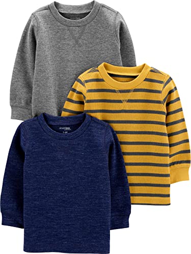 3er Pack Thermolangeärmelige Shirts für Jungen von Simple Joys by Carters. Gelb gestreift/ Grau/ Marineblau Heidekraut. Größe: 3-6 Monate. #SimpleJoys #Carters #Thermoshirts #Babykleidung #Deutschland #Geschenk #Angebot - Jetzt bei Amazon kaufen!