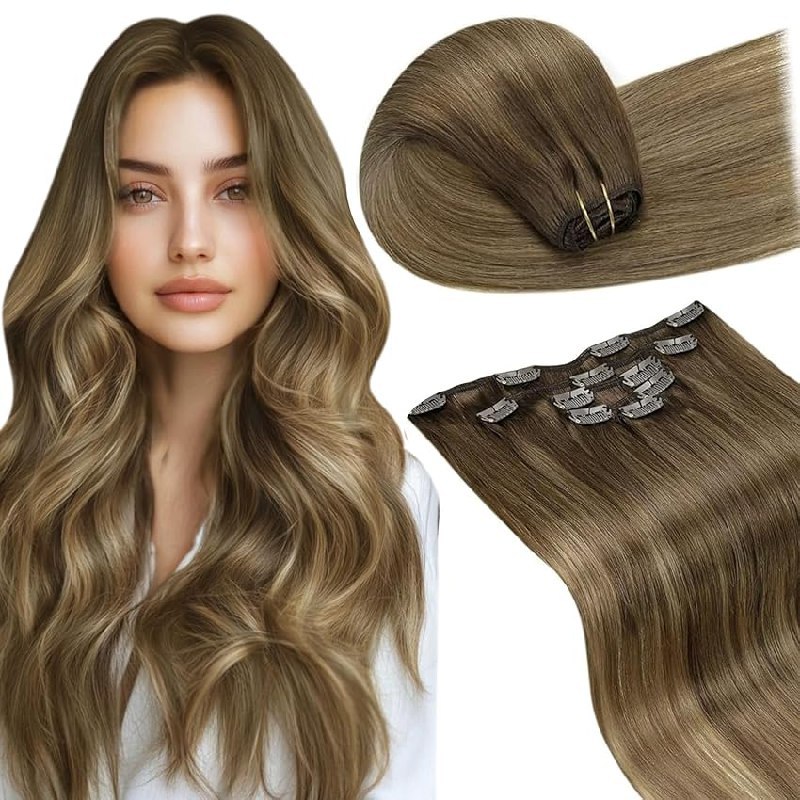 Echthaar Clip-in Extensions für geschmeidiges Balayage. Natürlicher Look und einfaches Anbringen. #LaaVoo #ClipInExtensions #Echthaar #Sale #Deutschland #Geschenk #Schnäppchen - Jetzt bei Amazon kaufen!