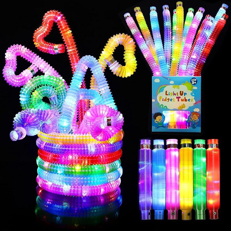 Mitgebsel Kindergeburtstag 2022 LED Pop Tubes Fidget Toys Knicklichter. 12 Stück für nur 11,99€ statt 14,99€ -20Rabatt. #Mitgebsel #LEDToys #Kinderparty #Schnäppchen #Weihnachten #Geschenk #Schnäppchen - Jetzt bei Amazon kaufen!