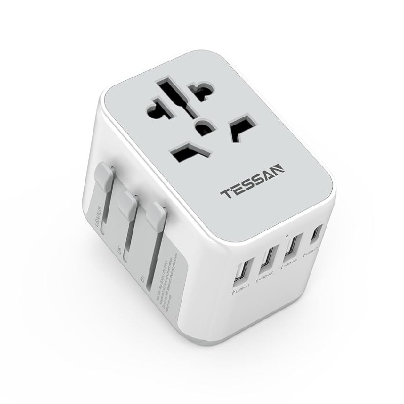 TESSAN Reiseadapter für weltweite Nutzung, inklusive 3 USB-Anschlüssen. Ideal für Elektronik auf Reisen! #TESSAN #Reiseadapter #Elektronik #Gadget #Deutschland #Geschenk #Preisfehler - Jetzt bei Amazon kaufen!