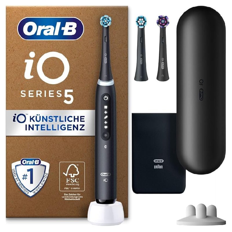 Exklusive Elektrische Zahnburste von Oral-B iO Series 5 Plus Edition. Nur 128,24€ statt 189,99€. #OralB #ElektrischeZahnbürste #Angebot #Gesundheit #Weihnachten #Geschenk #Coupon - Jetzt bei Amazon kaufen!