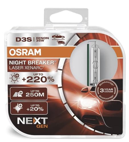 OSRAM XENARC NIGHT BREAKER LASER D3S, mehr Helligkeit, HID Xenon-Scheinwerferlampe, 66340XNN-HCB, Duo Box 2 Lampen #OSRAM #XENARC #NightBreakerLaser #Autoteile #Weihnachten #Geschenk #Schnäppchen - Jetzt bei Amazon kaufen!