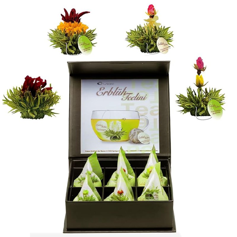 Entdecke die Vielfalt von Creano mit 6 Teeblumen in edler Magnetbox. #Creano #Teeblumen #Geschenkbox #Genuss #Weihnachten #Geschenk #Preisfehler - Jetzt bei Amazon kaufen!