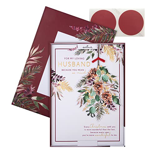 Hallmark Weihnachtskarte für Ehemann mit traditionellem Blatt-Design, für besinnliche Festtage. #Hallmark #Weihnachtskarte #Ehemann #Festtagsgruß #Weihnachten #Geschenk #Angebot - Jetzt bei Amazon kaufen!