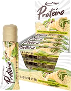 IronMaxx Proteino Proteinriegel - White Chocolate Pistachio 12 x 30g. High-Protein-Bar mit Waffelbasis und cremiger Füllung. Zuckerreduziert, glutenfrei und palmölfrei. #IronMaxx #Proteinriegel #HighProtein #Fitness #Weihnachten #Geschenk #Coupon - Jetzt bei Amazon kaufen!