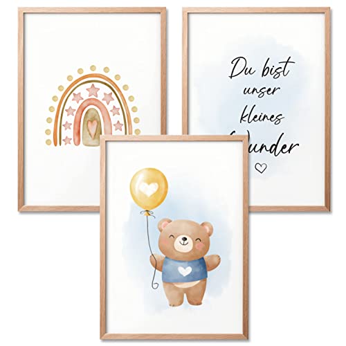 BIROYAL Bilder Kinderzimmer 3er Set, DIN A4 Poster mit Spruch. Regenbogen Deko für Kinderzimmer Mädchen und Jungen. Wandposter Premiumqualität. #BIROYAL #Kinderzimmer #Deko #Regenbogen #Weihnachten #Geschenk #Angebot - Jetzt bei Amazon kaufen!