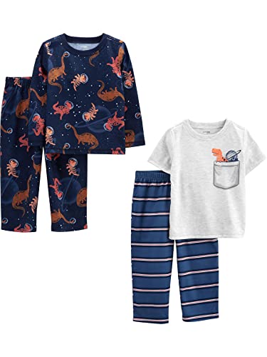 Gemütliches Pyjamaset für Baby-Jungen von Simple Joys by Carters. 4-teilig, BlauGrauDinosaurier Muster, in Größe 12 Monate. #SimpleJoys #Carters #Babykleidung #Schlafenszeit #Weihnachten #Geschenk #Angebot - Jetzt bei Amazon kaufen!