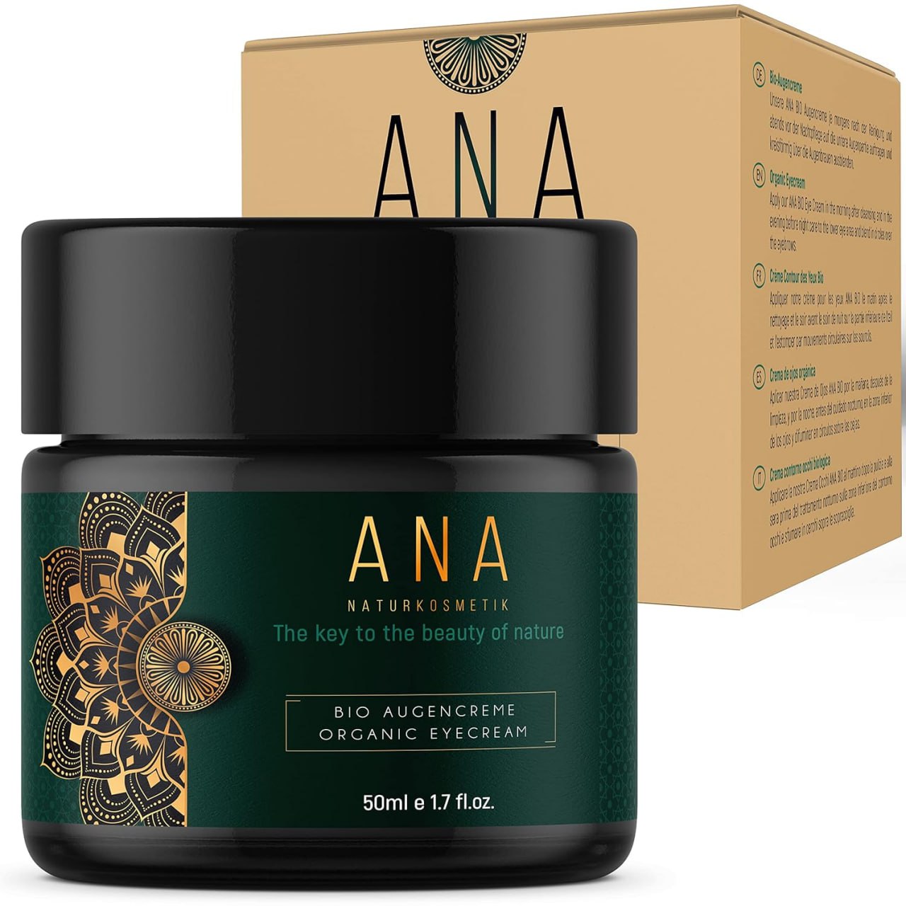 Belebende Augenpflege mit Aloe Vera und Hyaluronsäure, reduziert Falten und Augenringe, Made in Germany. #ANA #Augenpflege #AntiAging #Naturkosmetik #Weihnachten #Geschenk #Schnäppchen - Jetzt bei Amazon kaufen!