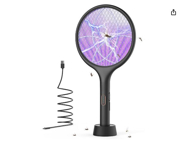 YISSVIC Electric Fly Swatter, 4000 V, USB C, rechargeable with UV light trap. Convenient and effective insect control. #YISSVIC #FlySwatter #InsectControl #UVLight #Deutschland #Geschenk #Schnäppchen - Jetzt bei Amazon kaufen!