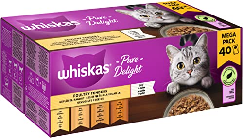 Whiskas 1 Katzennassfutter Geflügel Ragout in Gelee. Lecker und ausgewogen für deinen Stubentiger! 😺🥘#Whiskas #Katzenfutter #Gelee #Sparabo #Deutschland #Geschenk #Rabatt - Jetzt bei Amazon kaufen!