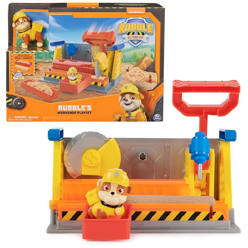 Werkstatt Spielset von Rubble Crew inklusive 2 Werkzeug-Aufsätzen und Rubble Hundefigur. Ideal für kleine Handwerker. 🔧🐶 #RubbleCrew #Spielset #Handwerker #Angebot #Deutschland #Geschenk #Deals - Jetzt bei Amazon kaufen!