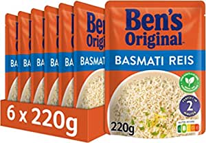 BENS ORIGINALTM Express Basmatireis 6x220g - Schnelle Zubereitung und voller Geschmack. Ideal für die tägliche Küche. #BENSORIGINAL #ExpressBasmatireis #SparAbo #Geschmacklich #Deutschland #Geschenk #Angebot - Jetzt bei Amazon kaufen!