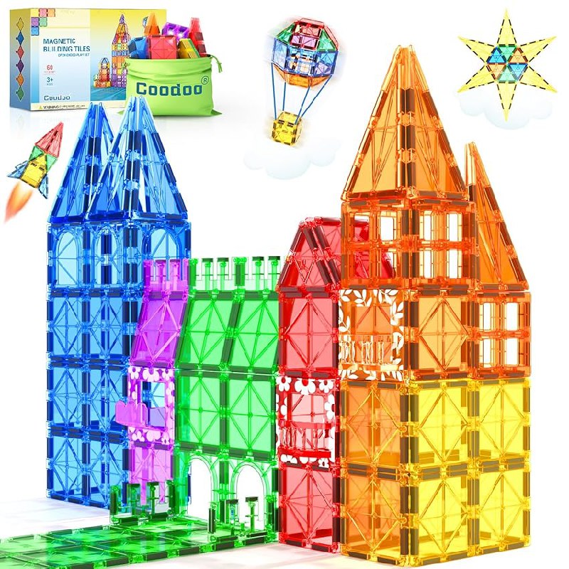 Magnetische Baukonstruktionsspielzeug für Kinder. 60 magnetische Bausteine, STEM-Magnetblöcke, sensorisches Spielzeug. #Baukonstruktionsspielzeug #Kinderspielzeug #STEM #Angebotspreis #Deutschland #Geschenk #Rabatt - Jetzt bei Amazon kaufen!