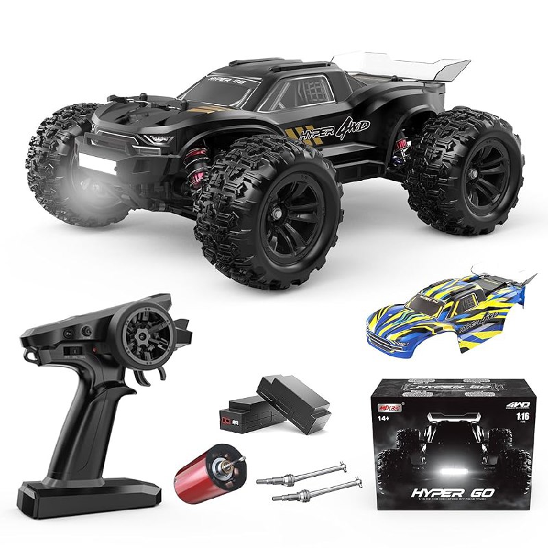 Schnelles ferngesteuertes Auto für Erwachsene. HYPER GO H16BM 1:16 4X4 RTR Brushless RC-Fahrzeug mit App-Steuerung. #RCautos #FerngesteuertesAuto #Lastwagen #Angebot #Deutschland #Geschenk #Preisfehler - Jetzt bei Amazon kaufen!