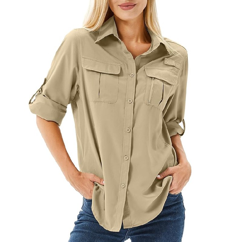 Damen UV-Schutz Langarmshirt für Outdoor-Aktivitäten. Schnelltrocknend und stylisch. #Damenmode #Activewear #Fashion #Sommer #Deutschland #Geschenk #Schnäppchen - Jetzt bei Amazon kaufen!