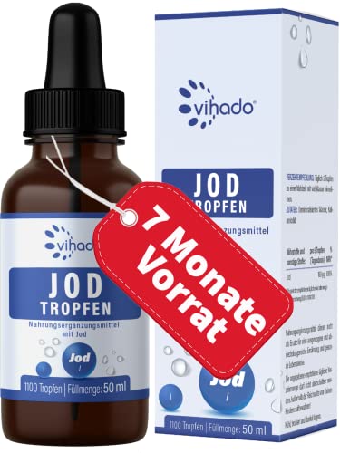 Vihado Jod Tropfen hochdosiert für die Schilddrüse, vegan, Spartipp 7 Monate, schneller als Tabletten. #Vihado #Jod #Schilddrüse #Spartipp #Weihnachten #Geschenk #Preisfehler - Jetzt bei Amazon kaufen!