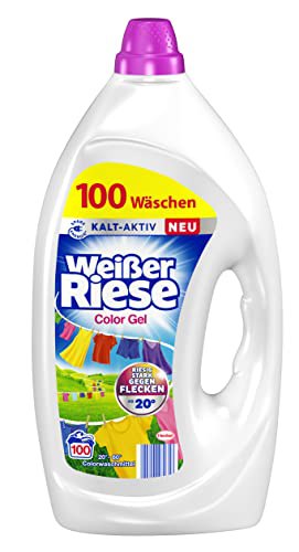 Weißer Riese Color Gel mit 100 Waschladungen. Schonend zur Wäsche und stark gegen Flecken. #WeißerRiese #ColorGel #Waschmittel #Angebot #Deutschland #Geschenk #Coupon - Jetzt bei Amazon kaufen!