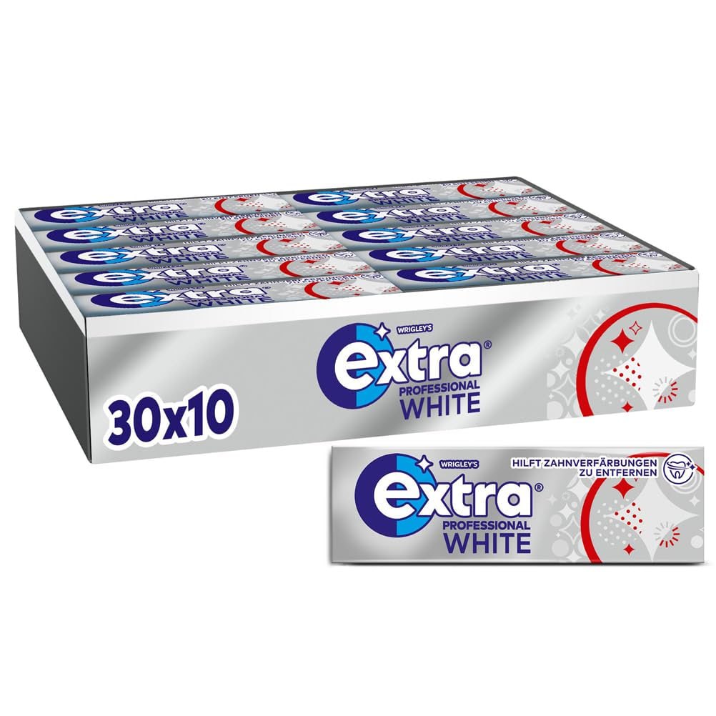 Extra Professional White Kaugummi Multipack mit 30x10 Dragees. Für frischen Atem und zuckerfrei. #ExtraProfessional #Kaugummi #FreshBreath #Multipack #Deutschland #Geschenk #Angebot - Jetzt bei Amazon kaufen!