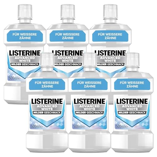 LISTERINE Advanced White Mundspulung, 6 x 500 ml, gegen hartnäckige Verfärbungen, schonende Whitening-Technologie, weißere Zähne in 1 Woche. #LISTERINE #Whitening #Mundspülung #Sparabo #Weihnachten #Geschenk #Schnäppchen - Jetzt bei Amazon kaufen!