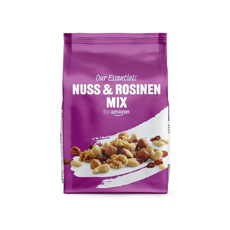 Nut-Raisin-Mix 200g Packung für gesunden Snackgenuss unterwegs. #Essentials #Nüsse #Rosinen #GesundSnacken #Deutschland #Geschenk #Preisfehler - Jetzt bei Amazon kaufen!