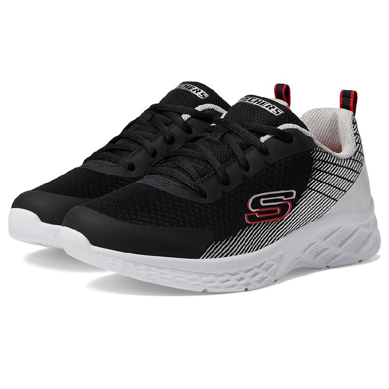 Schwarze Skechers Jungen Sneaker aus Textil und Synthetik. Mit silbernen und roten Details. Bequem und stylisch für jeden Tag. #Skechers #Sneaker #Jungen #Sale #Deutschland #Geschenk #Preisfehler - Jetzt bei Amazon kaufen!