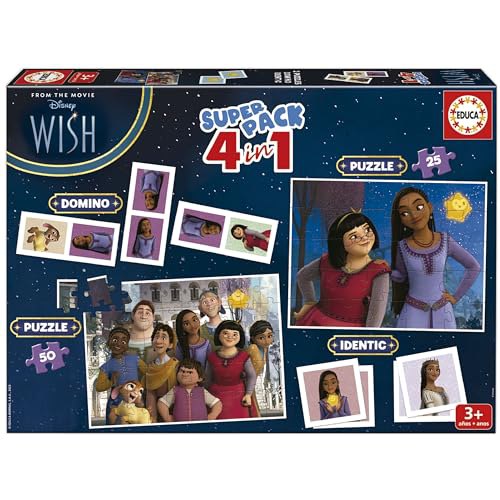 Educa - Disney Wish Superpack 4in1, inkl. Domino, Memo Spiel und 2 Puzzles, für Kinder ab 3 Jahren. #Educa #Disney #Kinderspiel #Spielewelt #Weihnachten #Geschenk #Preisfehler - Jetzt bei Amazon kaufen!