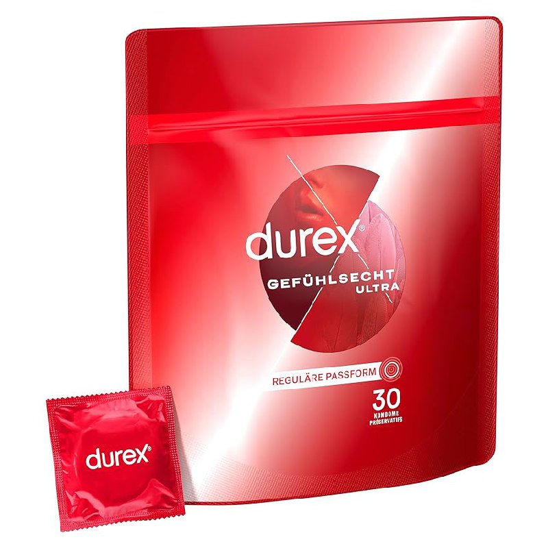 Durex Gefuhlsecht Ultra Kondome mit extra dünner Spitze und Silikongleitgel befeuchtet. 30 Kondome, 1er Pack. #Durex #Kondome #Liebesleben #Angebot #Deutschland #Geschenk #Deals - Jetzt bei Amazon kaufen!