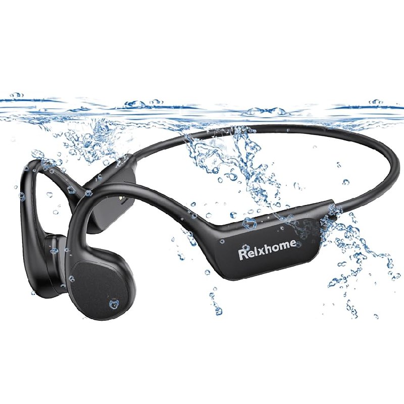 Relxhome Schwimm-Kopfhörer mit Bluetooth 5.4 für Knochenschall. Wasserfest und kabellos, ideal fürs Schwimmen. #Relxhome #Kopfhörer #Bluetooth #Wassersport #Deutschland #Geschenk #Schnäppchen - Jetzt bei Amazon kaufen!