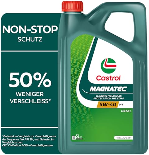 Hochwertiges Castrol MAGNATEC 5W-40 DPF Motorenöl in 5L Größe. Schützt Ihren Motor effektiv vor Verschleiß. #Castrol #Motorenöl #Auto #EffektivSchutz #Deutschland #Geschenk #Angebot - Jetzt bei Amazon kaufen!