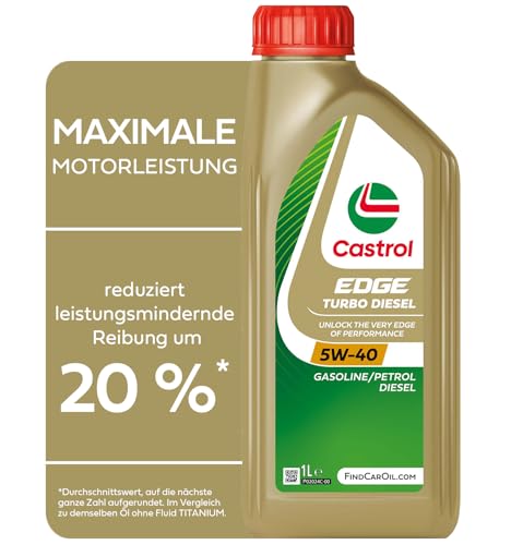 Castrol EDGE TURBO DIESEL 5W-40 Motoröl, 1L. Hochwertiges Motoröl für Dieselmotoren. Bietet zuverlässigen Motorschutz und maximale Leistung. #Castrol #Motoröl #Diesel #Autopflege #Deutschland #Geschenk #Coupon - Jetzt bei Amazon kaufen!