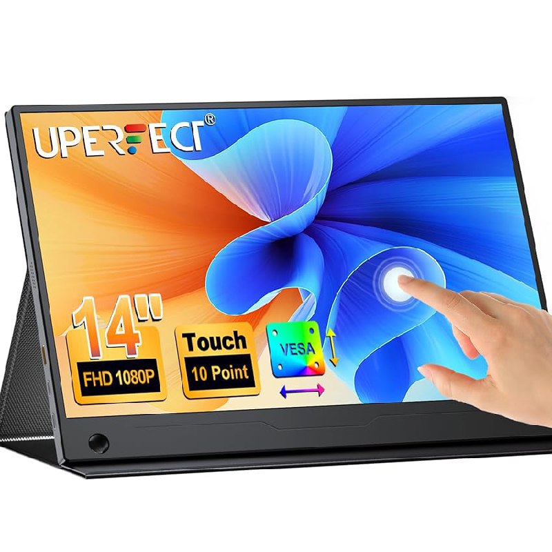 UPERFECT Portable Monitor Touchscreen, 14 Zoll, 1080P für Laptop. Kompakt, hochauflösend und mobil. Ideal für unterwegs. #UPERFECT #PortableMonitor #Touchscreen #Deal #Weihnachten #Geschenk #Deals - Jetzt bei Amazon kaufen!