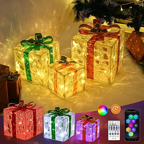 LED Geschenkbox 3er Set für Weihnachtsdeko. Mit Farbwechsel und Timer-Funktion. Vorher 36.79 #Solpex #Weihnachtsdeko #LED #Angebot #Weihnachten #Geschenk #Rabatt - Jetzt bei Amazon kaufen!