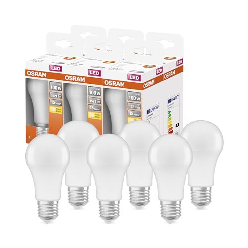 OSRAM LED Star Classic A100 LED Lampe für E27 Sockel, 1521 Lumen, warmweiß 2700K, Ersatz für 100W Glühbirnen, nicht dimmbar, 6er-Pack. #OSRAM #LEDLampe #E27Sockel #Beleuchtung #Weihnachten #Geschenk #Schnäppchen - Jetzt bei Amazon kaufen!