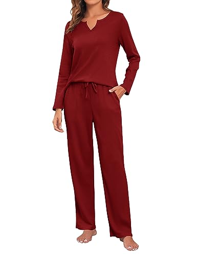 Damen Pyjama Set mit langärmligem Oberteil und Hose. Bequem und stylish für erholsame Nächte. #ANGGREK #Pyjama #Damenmode #AmazonFashion #Weihnachten #Geschenk #Angebot - Jetzt bei Amazon kaufen!