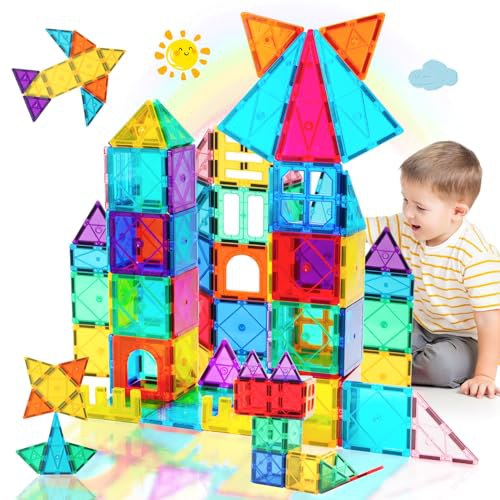 3D Magnetbausteine für Kinder mit starken Magneten. Kreatives Bauset für endlose Spielmöglichkeiten. #KidOdyssey #Magnetbausteine #Kreativspielzeug #Angebot #Weihnachten #Geschenk #Deals - Jetzt bei Amazon kaufen!