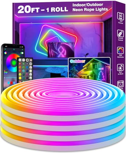 AILBTON 6m Neon LED Strip für Outdoor mit RGB Licht, App-Steuerung, Musik Sync und verschiedenen Modi. #AILBTON #NeonLED #RGB #Blitzangebot #Weihnachten #Geschenk #Deals - Jetzt bei Amazon kaufen!